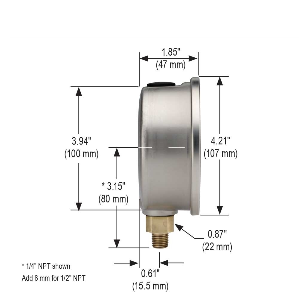 NOSHOK® 40-901-5000-psi/kg/cm2-1/2